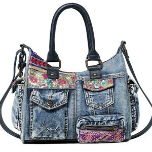 Desigual London Mini Ethnic Deluxe Bag – Multicolor Denim